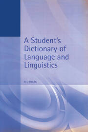 A Student's Dictionary of Language and Linguistics book cover