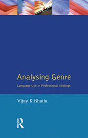 Analysing Genre: Language Use in Professional Settings book cover