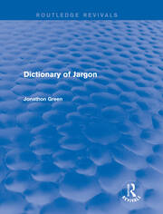 Dictionary of Jargon (Routledge Revivals) book cover