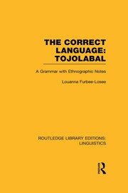The Correct Language: Tojolabal book cover