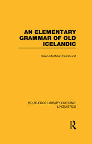 An Elementary Grammar of Old Icelandic book cover