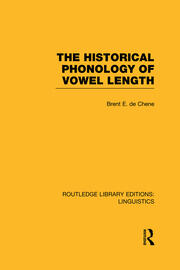 The Historical Phonology of Vowel Length book cover