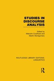 Studies in Discourse Analysis (RLE Linguistics B: Grammar) book cover