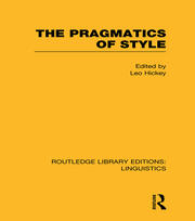 The Pragmatics of Style book cover