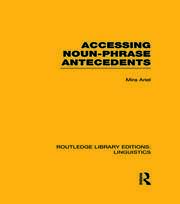 Accessing Noun-Phrase Antecedents book cover