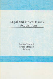 Legal and Ethical Issues in Acquisitions book cover