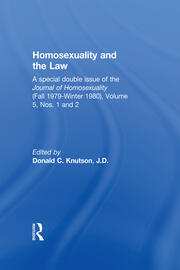 Homosexuality and the Law book cover