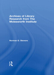 Archives of Library Research From the Molesworth Institute book cover