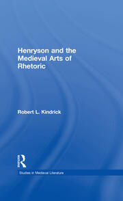 Henryson and the Medieval Arts of Rhetoric book cover