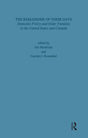 Remainder of Their Days: Domestic Policy & Older Families in the United States & Canada book cover