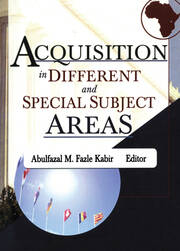 Acquisition in Different and Special Subject Areas book cover