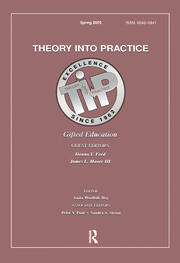 Gifted Education: A Special Issue of Theory Into Practice book cover