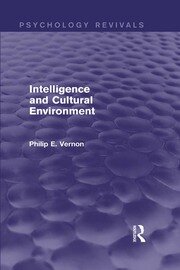 Intelligence and Cultural Environment book cover