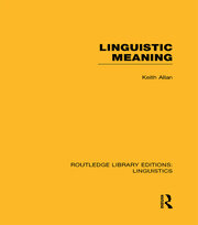 Linguistic Meaning book cover