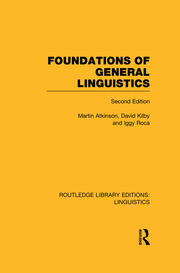 Foundations of General Linguistics book cover