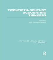 Twentieth Century Accounting Thinkers (RLE Accounting) book cover