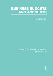 Business Budgets and Accounts (RLE Accounting) book cover