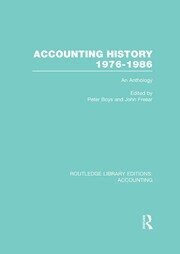 Accounting History 1976-1986 (RLE Accounting): An Anthology book cover