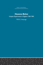 Heavens Below: Utopian Experiments in England, 1560-1960 book cover