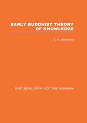 Early Buddhist Theory of Knowledge book cover