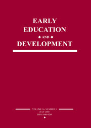 Early Education and Development: A Special Issue of Early Education and Development book cover
