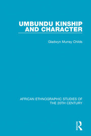 Umbundu Kinship and Character book cover