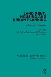 Land Rent, Housing and Urban Planning: A European Perspective book cover