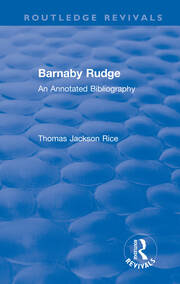 Routledge Revivals: Barnaby Rudge (1987 ): An Annoted Bibliography book cover