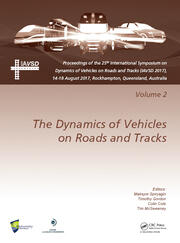 Dynamics of Vehicles on Roads and Tracks Vol 2: Proceedings of the 25th International Symposium on Dynamics of Vehicles on Roads and Tracks (IAVSD 2017), 14-18 August 2017, Rockhampton, Queensland, Australia book cover