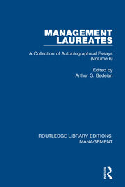 Management Laureates: A Collection of Autobiographical Essays (Volume 6) book cover