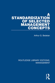 A Standardization of Selected Management Concepts book cover