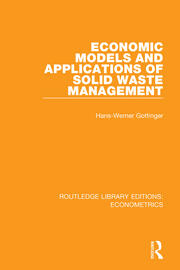 Economic Models and Applications of Solid Waste Management book cover