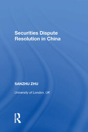 Securities Dispute Resolution in China book cover