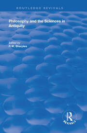 Philosophy and the Sciences in Antiquity book cover