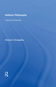 Hellenic Philosophy: Origin and Character book cover