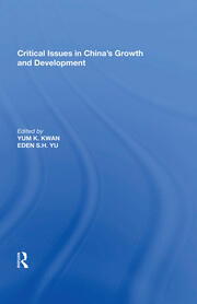 Critical Issues in China's Growth and Development book cover