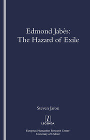 Edmond Jabes and the Hazard of Exile book cover