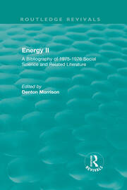 Routledge Revivals: Energy II (1977): A Bibliography of 1975-1976 Social Science and Related Literature book cover