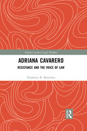 Adriana Cavarero: Resistance and the Voice of Law book cover