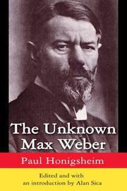 The Unknown Max Weber book cover