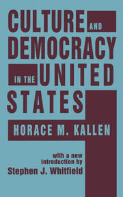 Culture and Democracy in the United States book cover