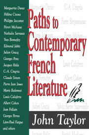 Paths to Contemporary French Literature: Volume 1 book cover