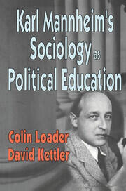 Karl Mannheim's Sociology as Political Education book cover