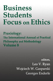 Business Students Focus on Ethics book cover