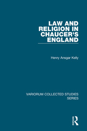 Law and Religion in Chaucer's England book cover