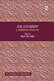 Legal Lexicography: A Comparative Perspective book cover