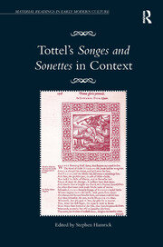 Tottel's Songes and Sonettes in Context book cover
