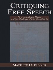 Critiquing Free Speech: First Amendment theory and the Challenge of Interdisciplinarity book cover