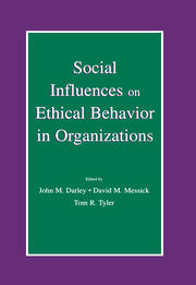 Social Influences on Ethical Behavior in Organizations book cover