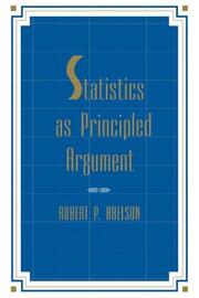 Statistics As Principled Argument book cover